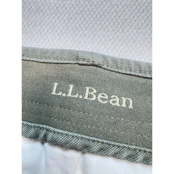 L.L. Bean Natural Fit Cargo Pants Mens 38x29 Khaki Green Casual Straight Stretch - Picture 2 of 13